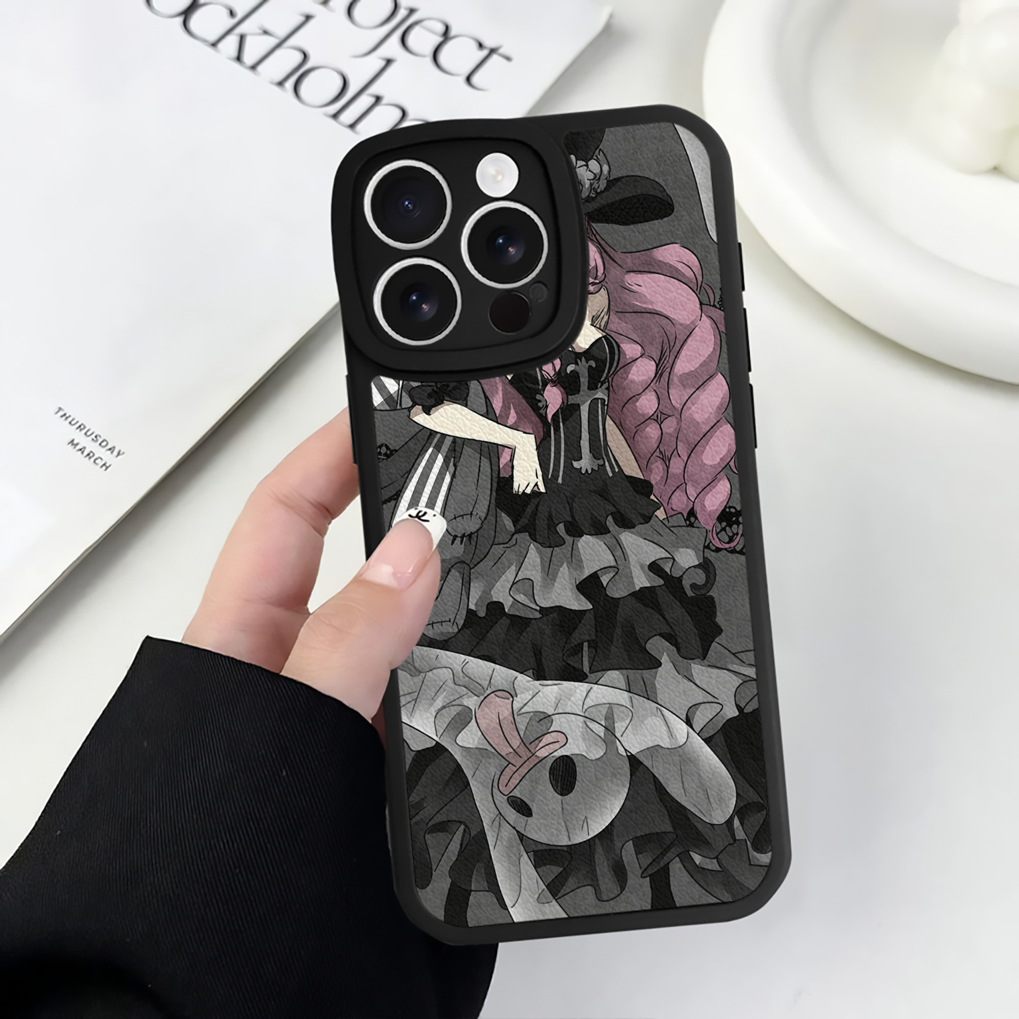 （画像用） ワンピース ONE PIECE 【iPhone 16シリーズ対応】シリコンスマホケース（レザー調） 材質：シリコン